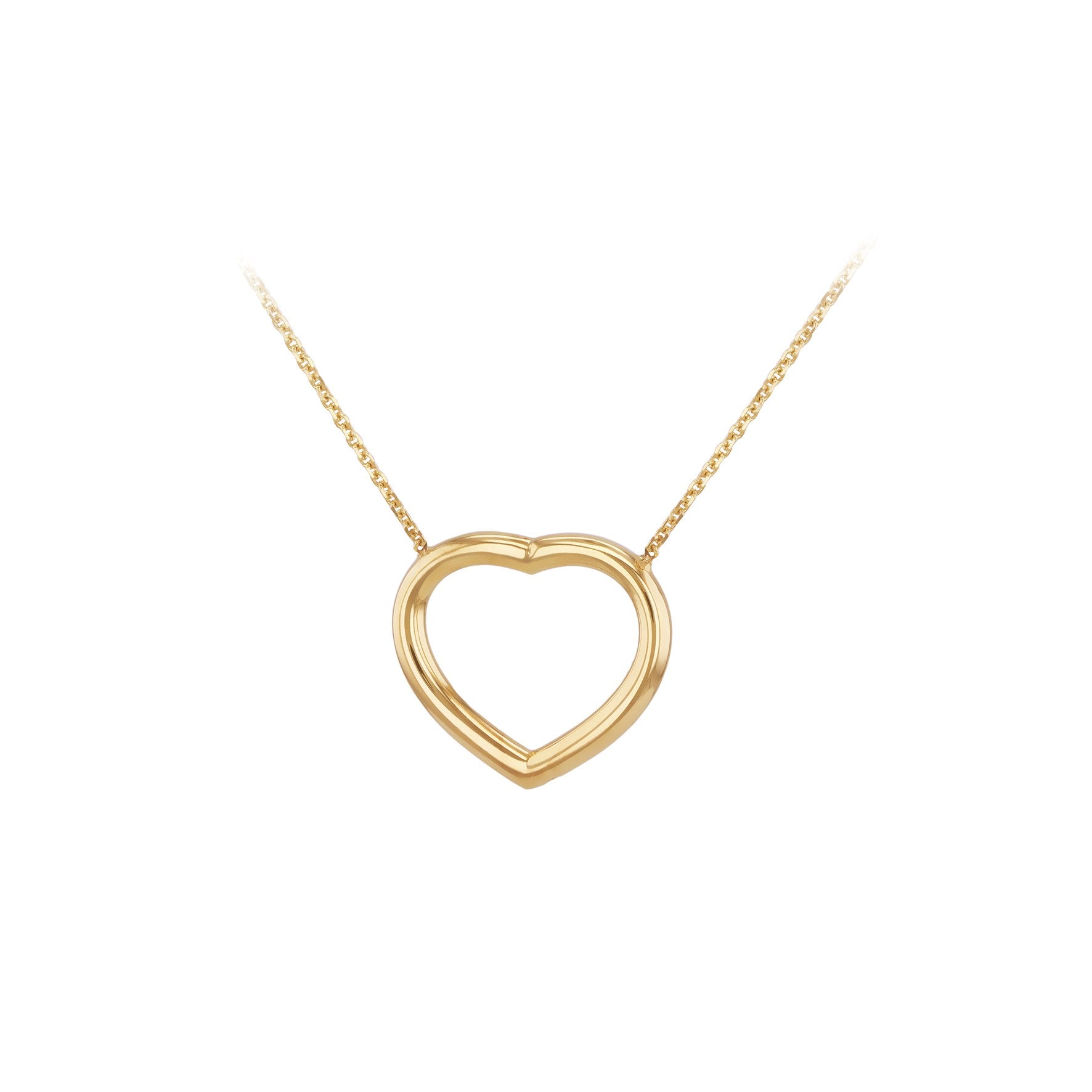 9ct Yellow Gold Open Heart Necklace
