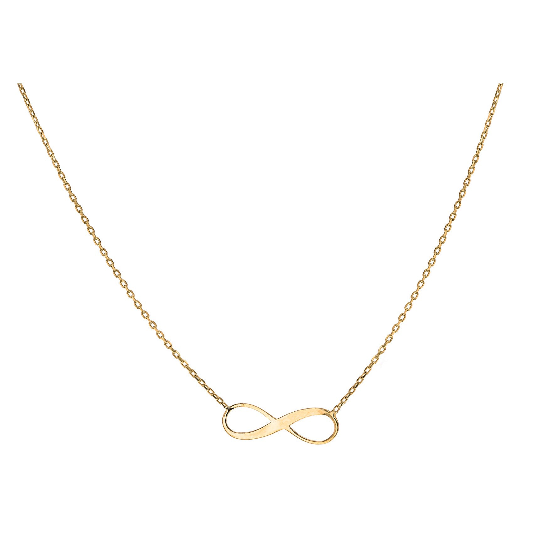 9ct Yellow Gold Infinity Necklace