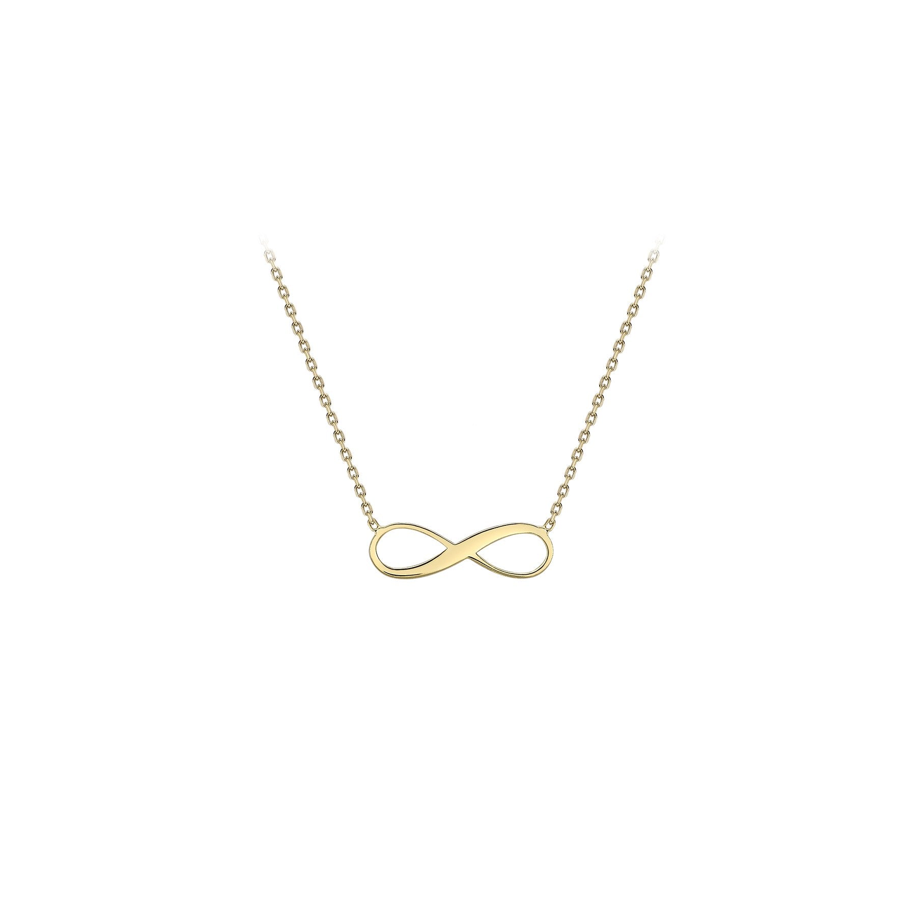 9ct Yellow Gold Infinity Necklace