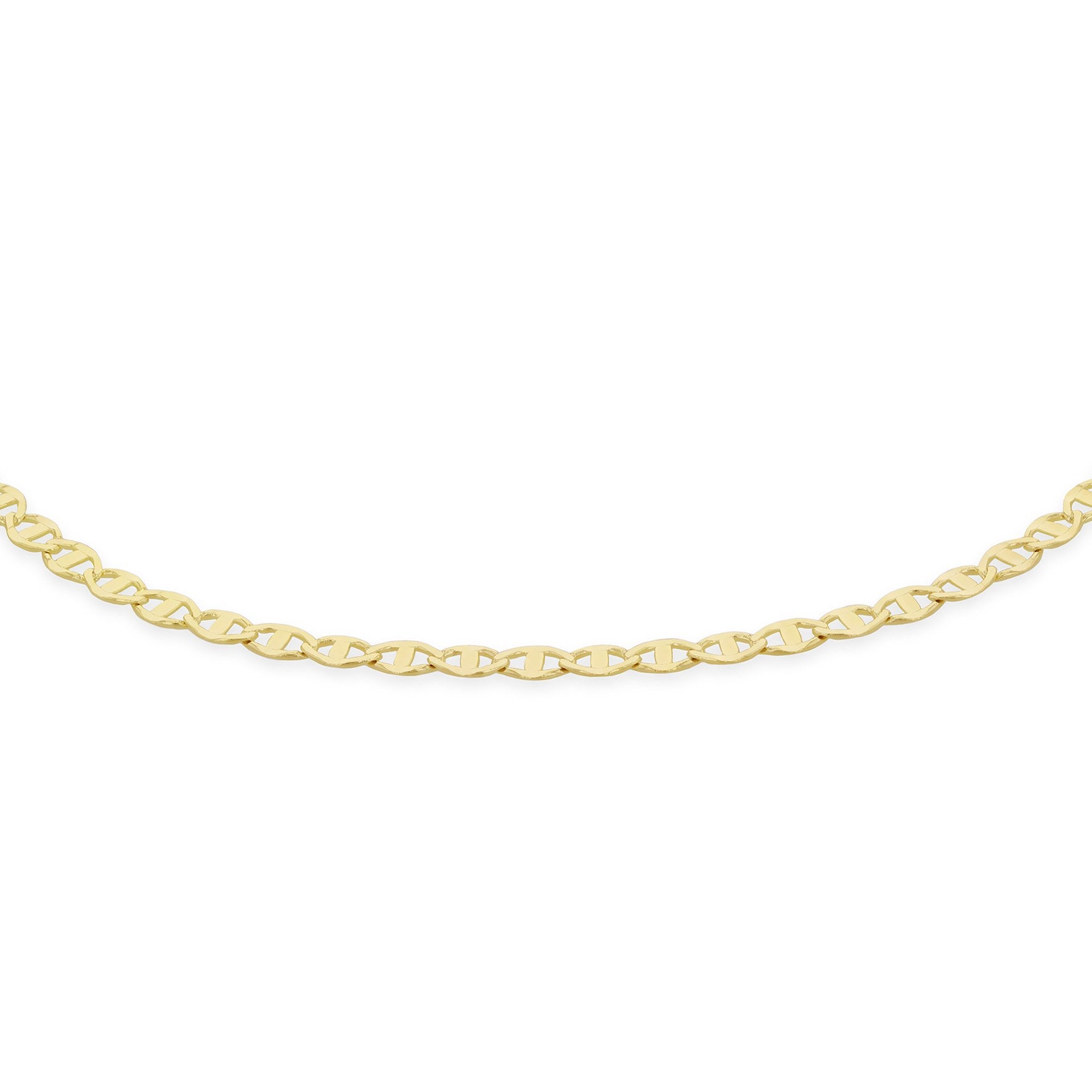 9ct Yellow Gold Mini Diamond Cut Rambo Bracelet 7'