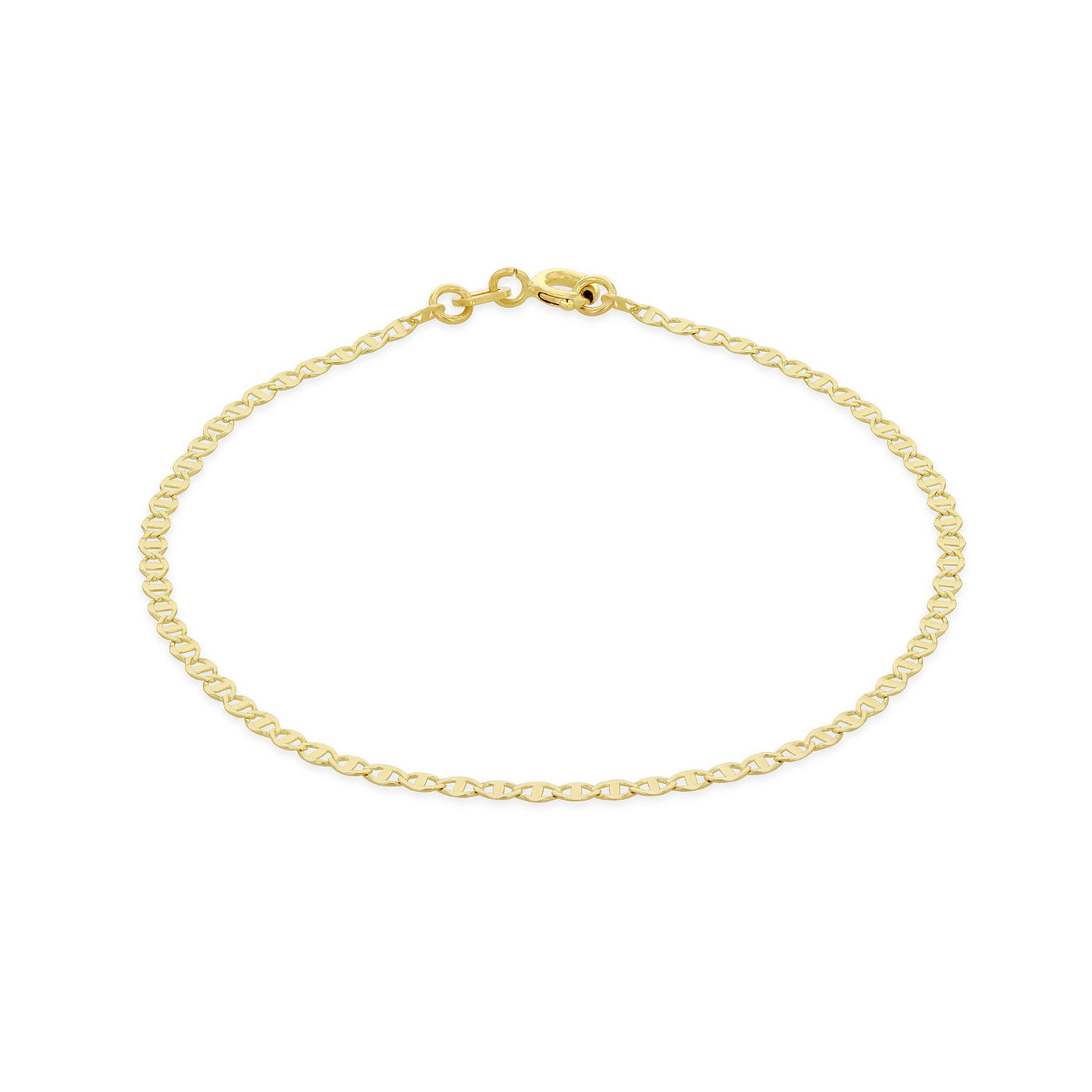 9ct Yellow Gold Mini Diamond Cut Rambo Bracelet 7'