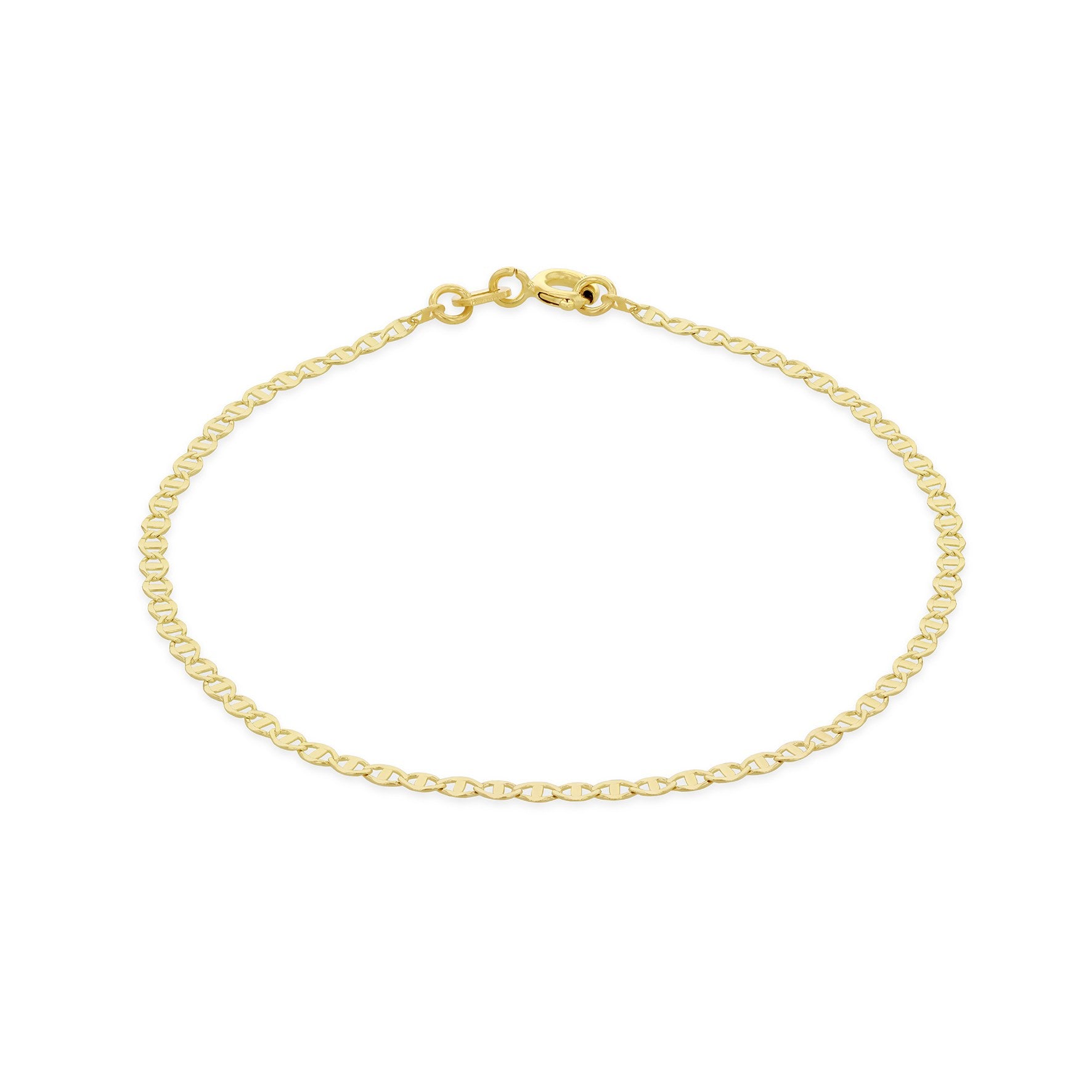 9ct Yellow Gold Mini Diamond Cut Rambo Bracelet 7'