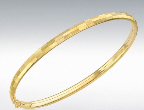 9ct Yellow Gold Square Station Chain Bracelet