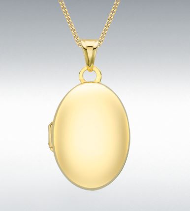 9Y Plain Med OV Locket Pndt 16-18"