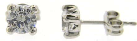 Elegant 9ct White Gold Cubic Zirconia Stud Earrings