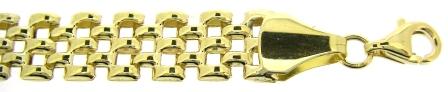 9ct Yellow Gold Panther Link Bracelet