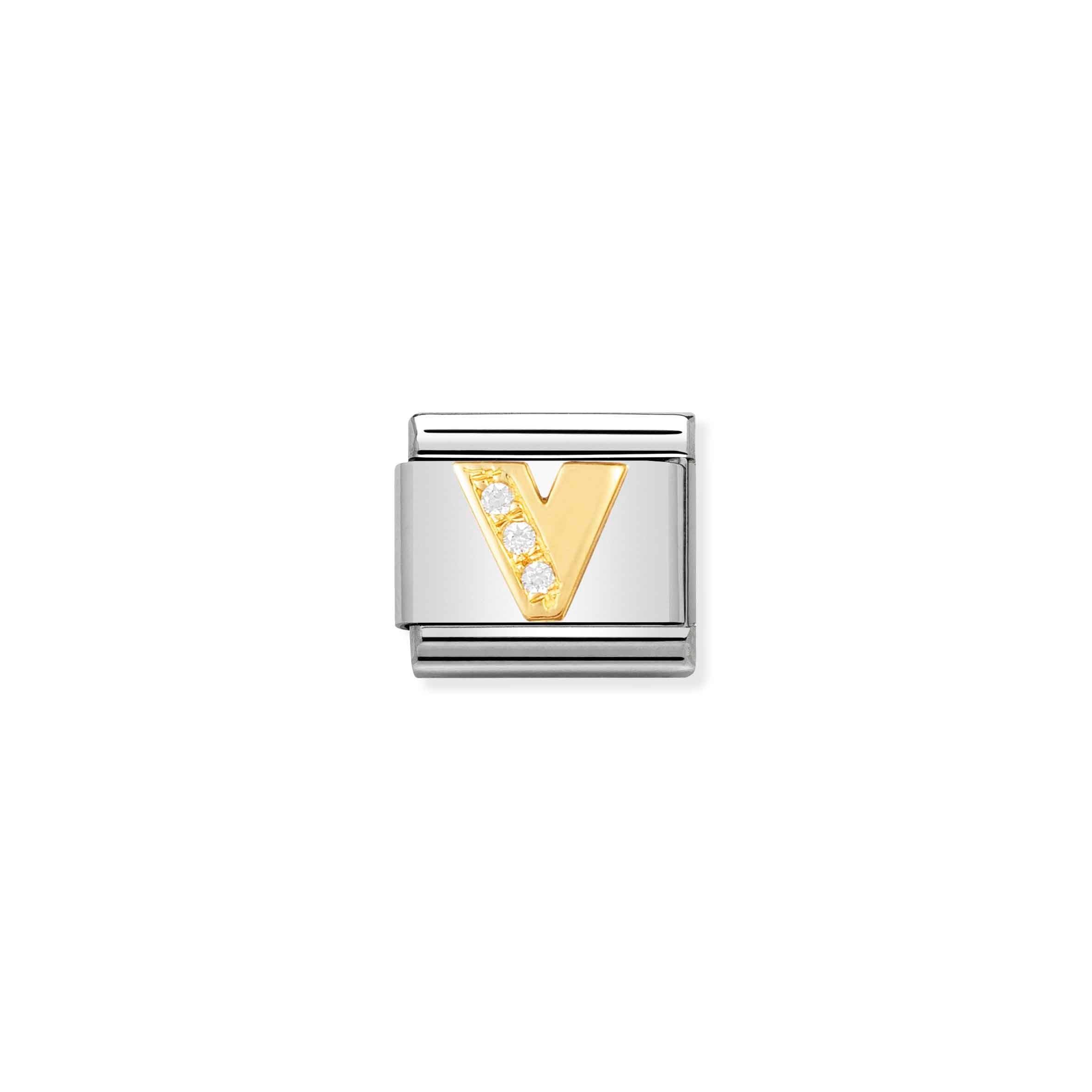 Nomination Composable Classic 'V' Initial Charm