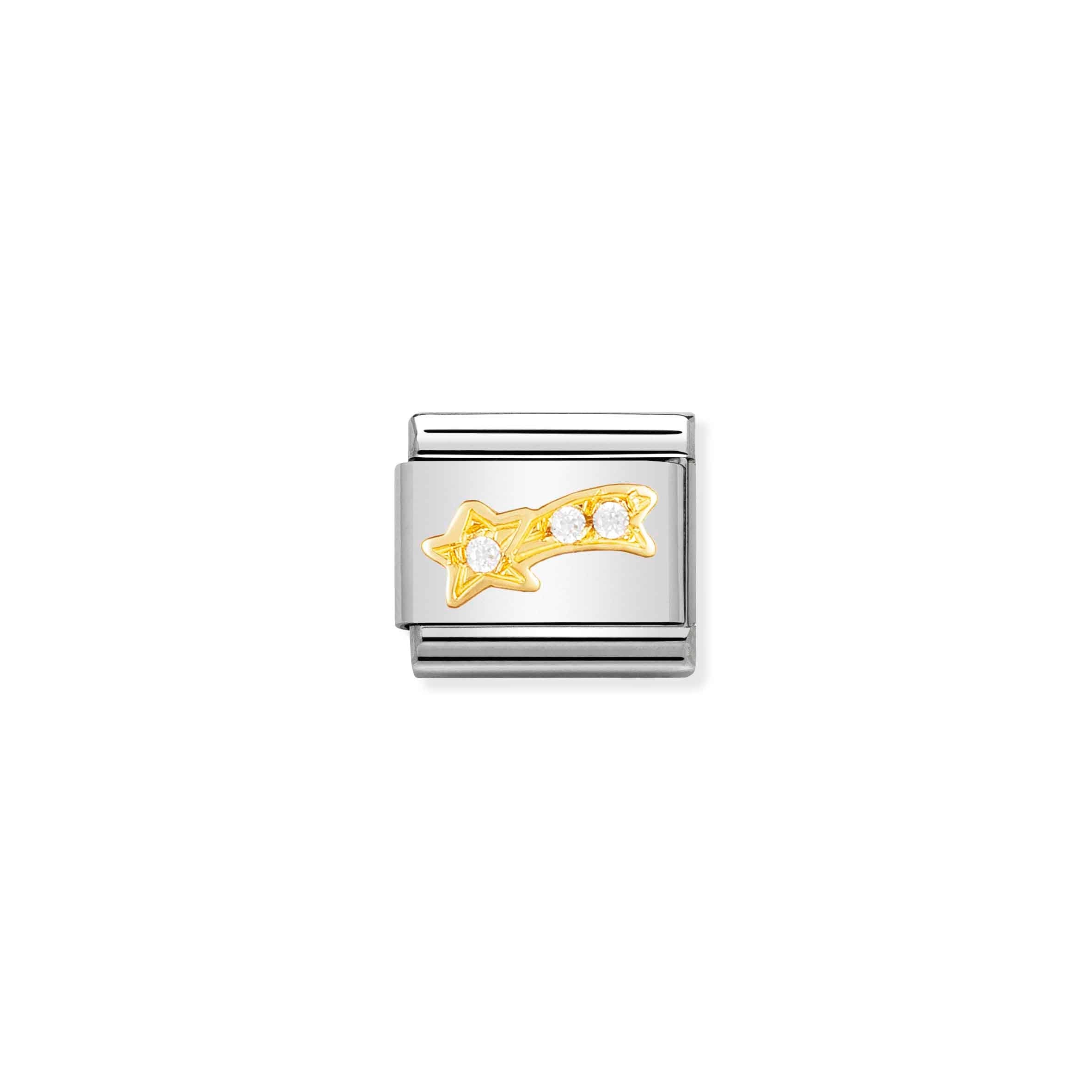 Nomination Composable Classic 'Fun' White Shooting Star Charm Link