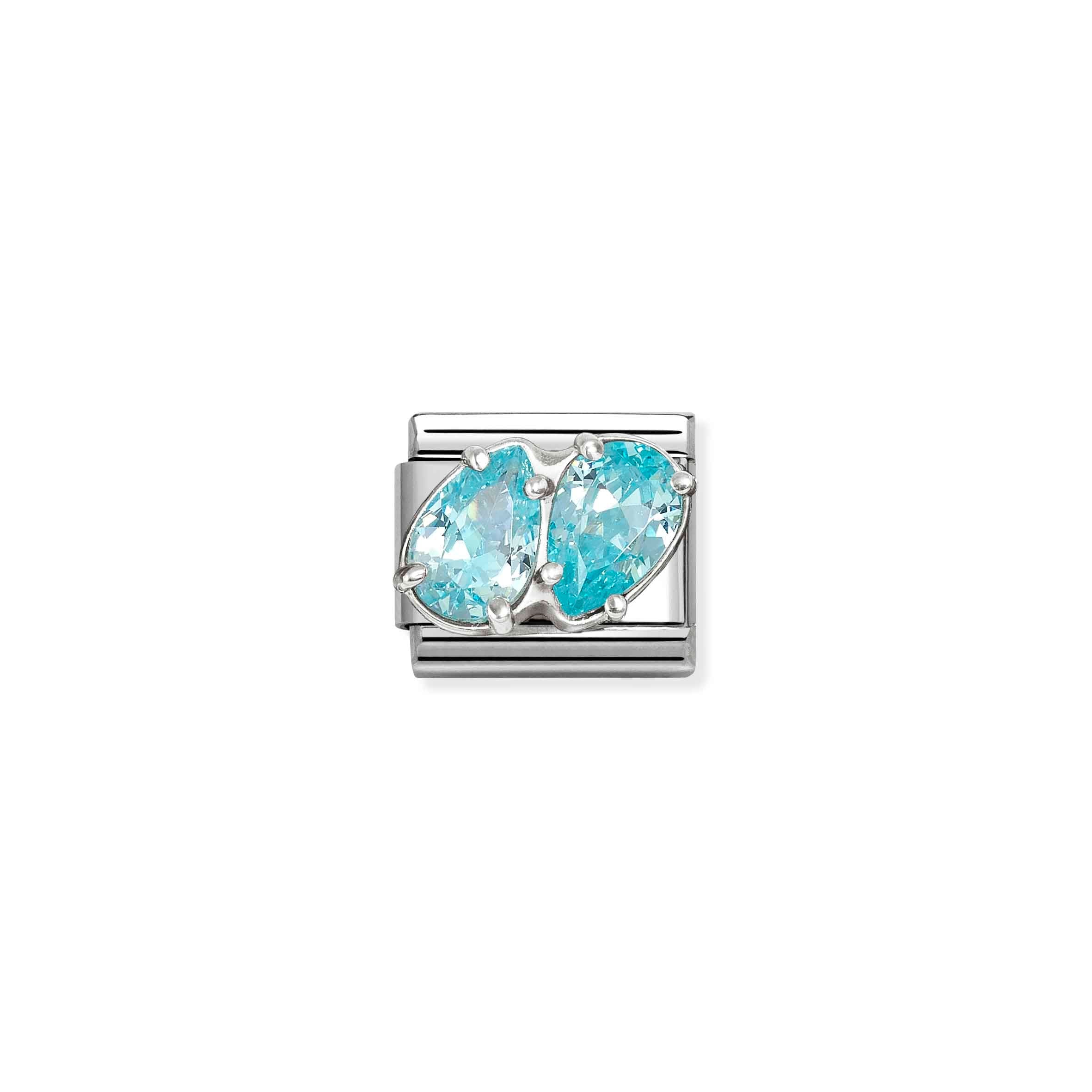 Nomination Composable Classic Light Blue Double Drops Charm