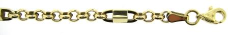 9ct Yellow Gold Belcher And Fancy Link Bracelet