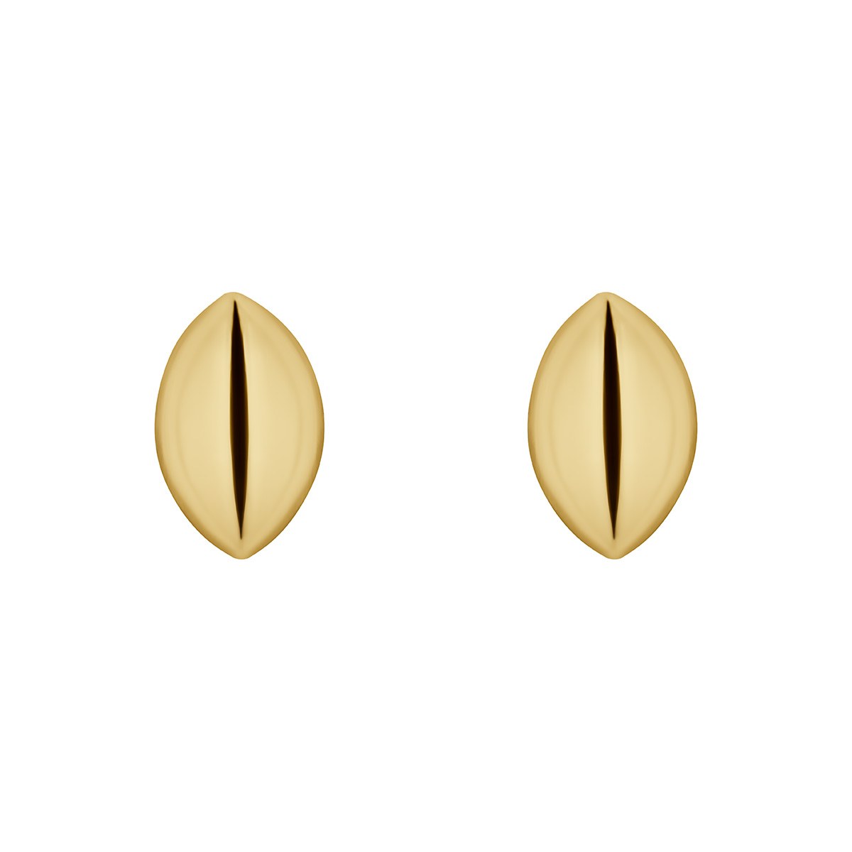 9ct Yellow Gold Marquise Stud Earrings