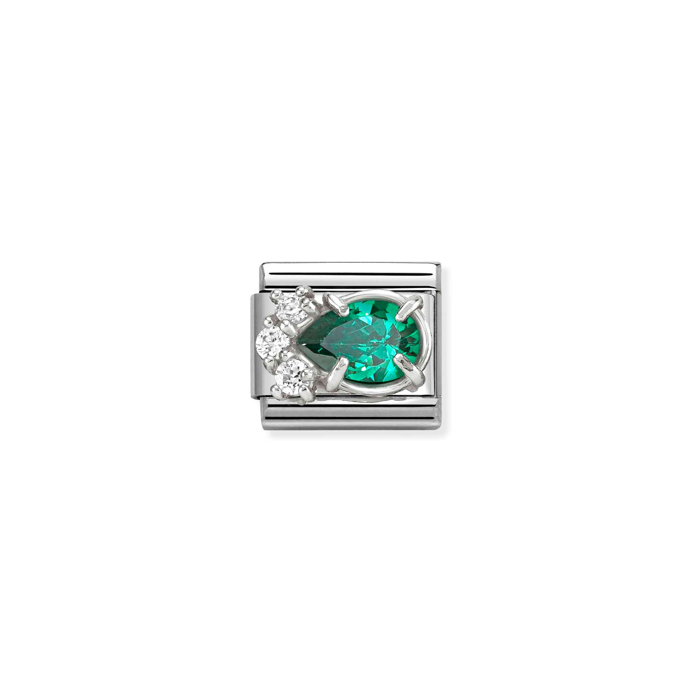 Nomination Composable Classic Green-White Drop Link