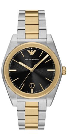 Emporio Armani Mens Federico Black Watch Bracelet Watch