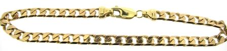 Vintage 9ct Yellow Gold Curb Link Bracelet 9'