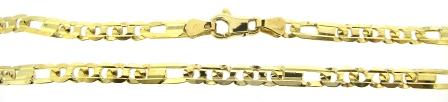 Vintage 9ct Yellow Gold Fancy Link Chain 26'