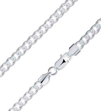 Sterling Silver 4.5mm Curb Chain 20 Inch