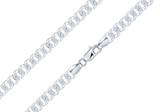 Sterling Silver 5.5mm Curb Chain 20 Inch