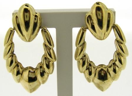 Vintage 9ct Yellow Gold Drop Earrings
