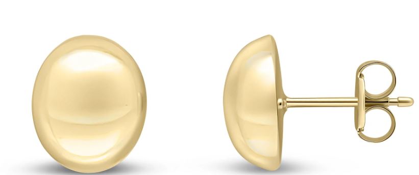 9ct Yellow Gold Ribbed Swirl Knot Stud Earrings