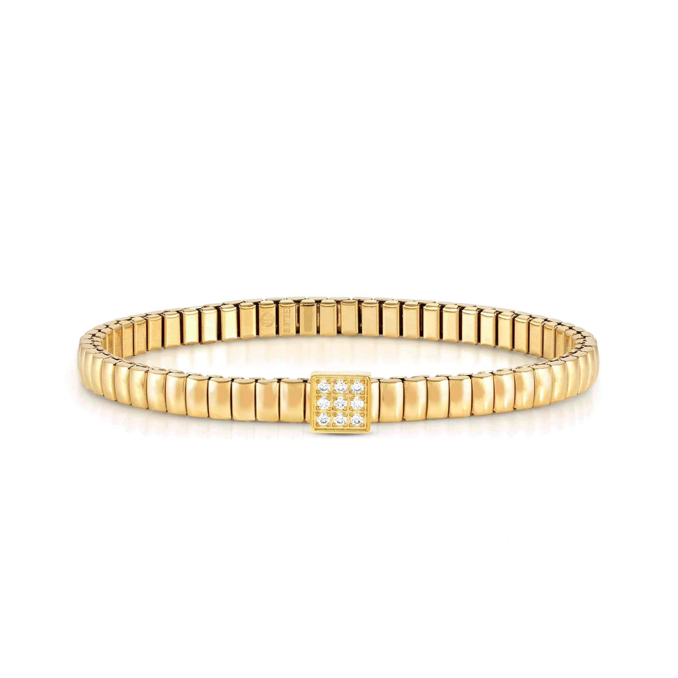 Nomination Yellow Gold PVD Plated Cubic Zirconia Stretch Bracelet