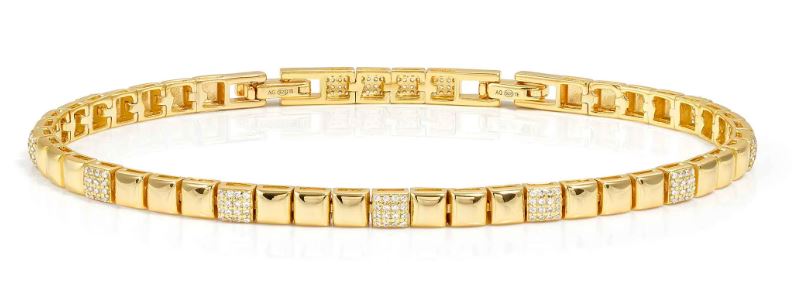 Nomination Enigmatic Shine Sterling Silver & Yellow Gold Plated Cubic Zirconia Pavé Bracelet