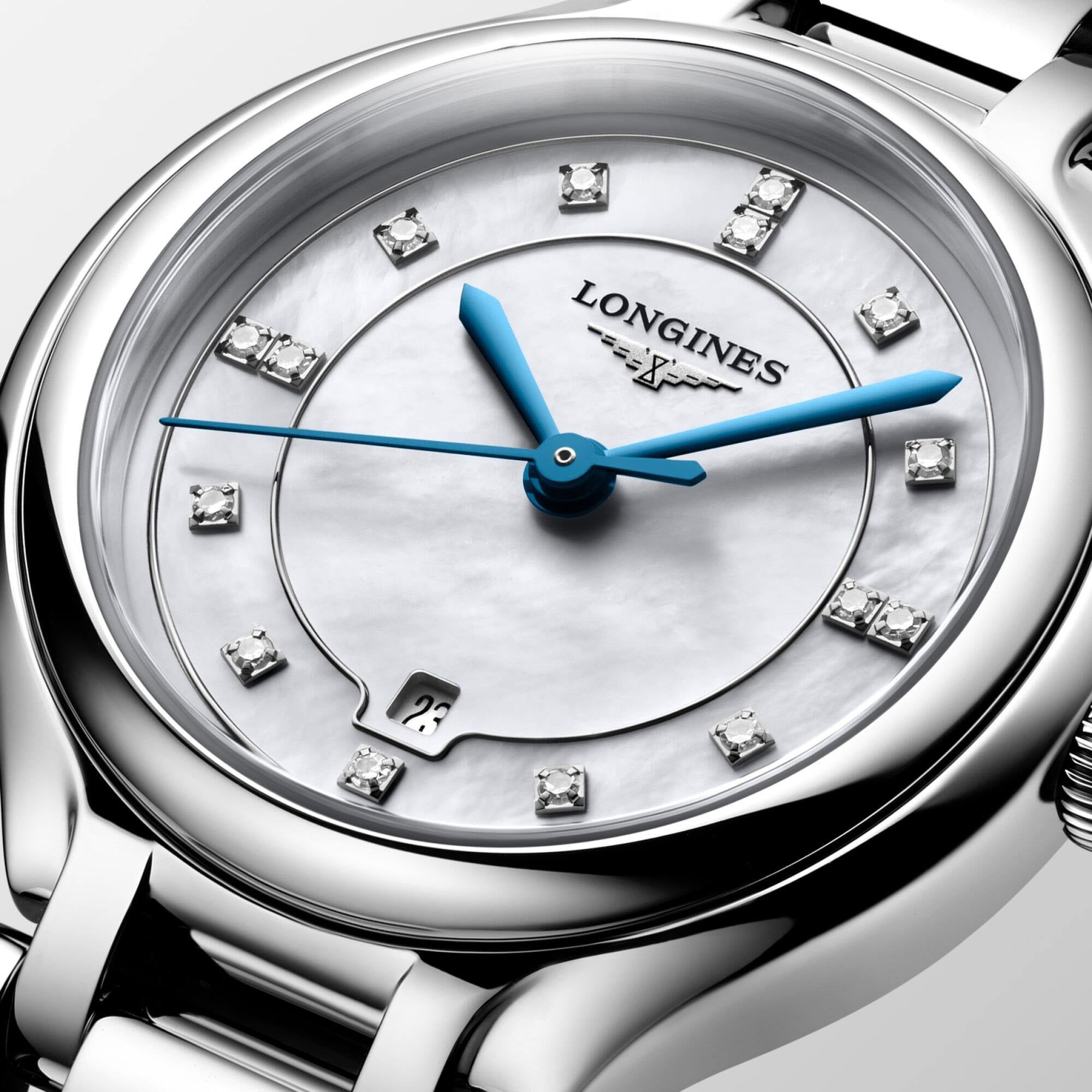 Longines PrimaLuna 30mm Mother of Pearl Dial Quartz Ladies Watch