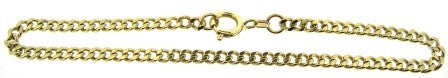 Vintage 9ct Yellow Gold Curb Link Bracelet 8.5'