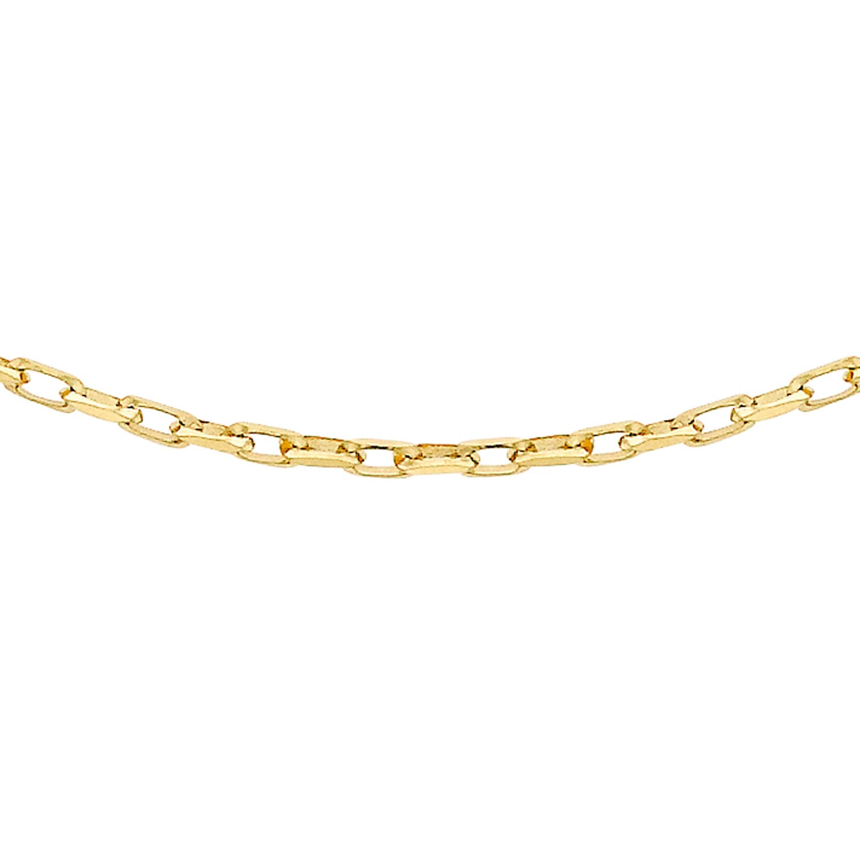 9ct Yellow Gold Diamond Cut Belcher Chain 24 Inch