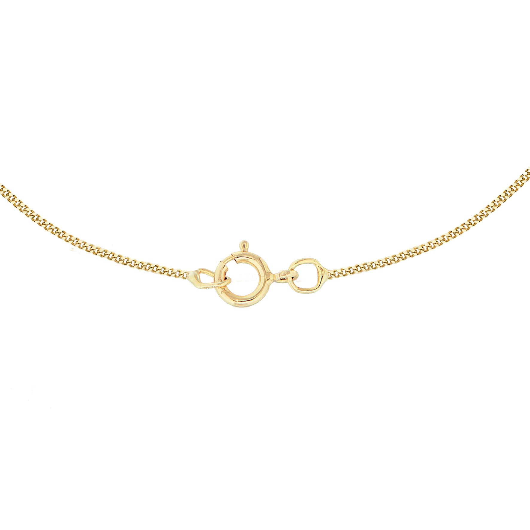 9ct Yellow Gold Diamond Cut Curb Chain 20 Inch