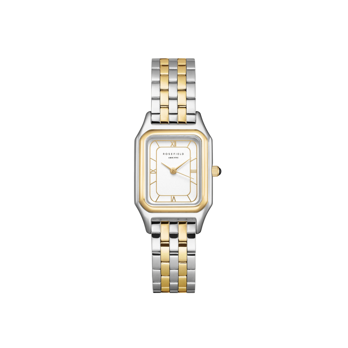 Rosefield Ivy Quartz Watch 21x26mm White Dial Two Tone Bracelet
