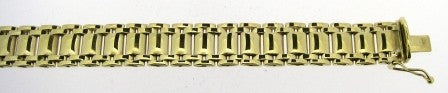 Vintage 9ct Yellow Gold Fancy Link Bracelet 8'