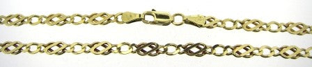 Vintage 9ct Yellow Gold Plait Link Chain 19'