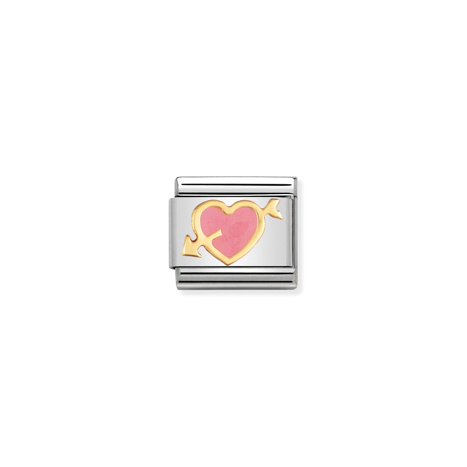 Nomination Composable Classic 'LOVE 1' Pink Heart & Arrow Charm