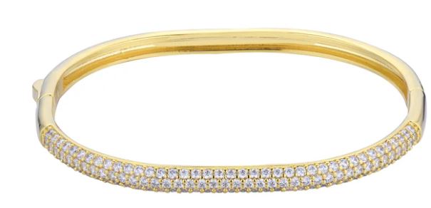 Only Girl - Yellow Gold Plated CZ Bangle