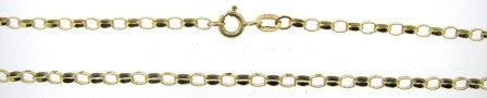 Vintage 9ct Yellow Gold Oval Belcher Link Chain 24'