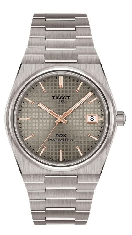Tissot Gents PRX Powermatic 80 Watch 38mm Titanium Grey Dial