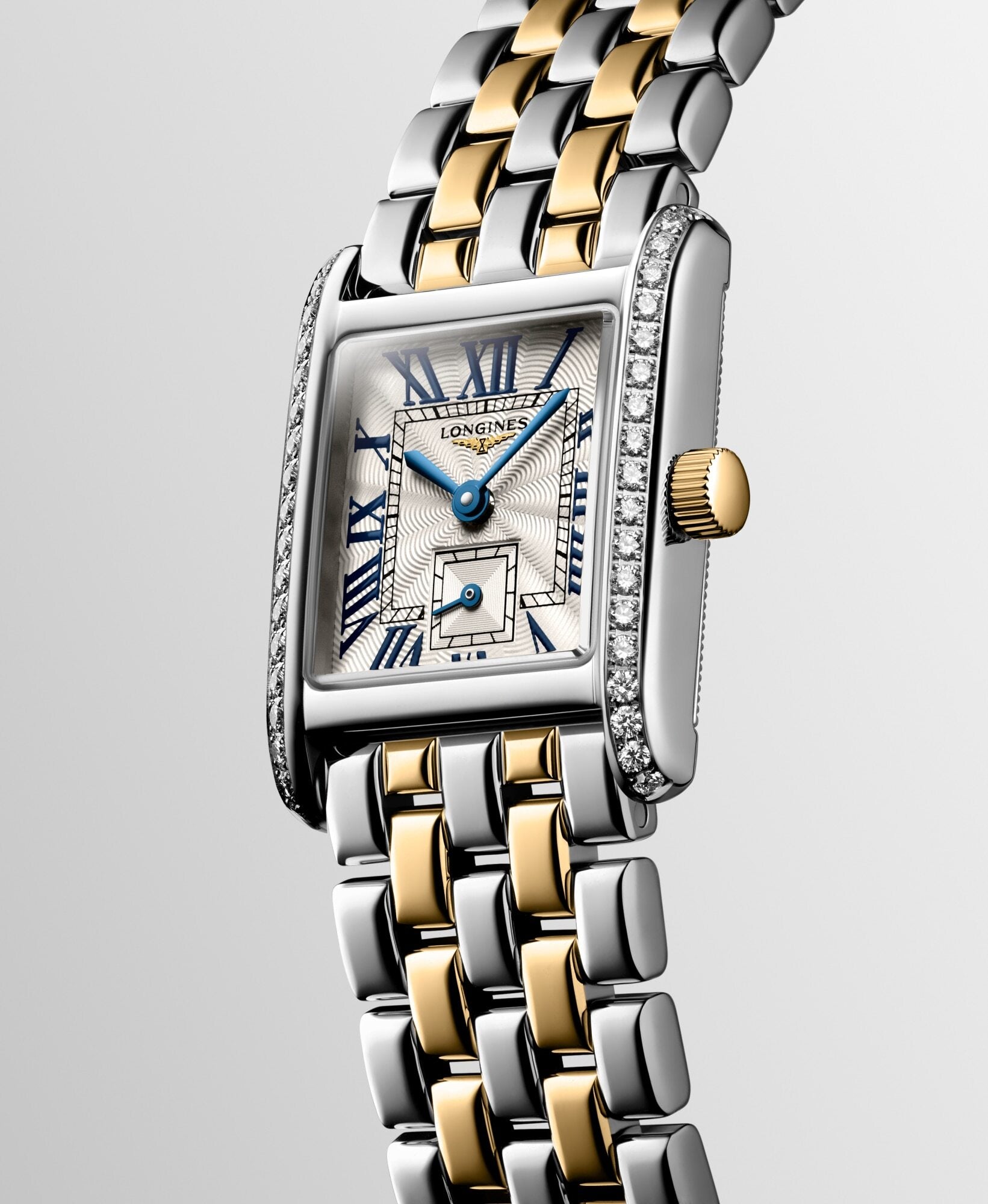 Longines Mini DolceVita 29mm Silver Dial Yellow Gold Capped Bracelet Quartz Ladies Watch