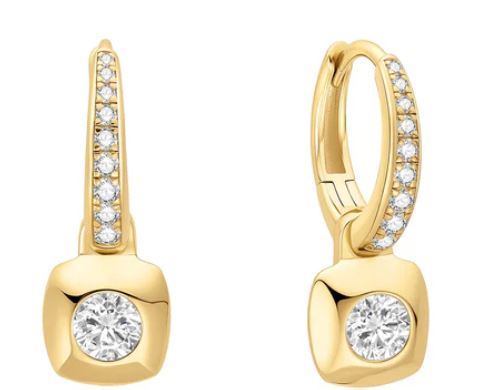 Ania Haie Gold Plated Cubic Zirconia Bzl Set Hoop Earrings