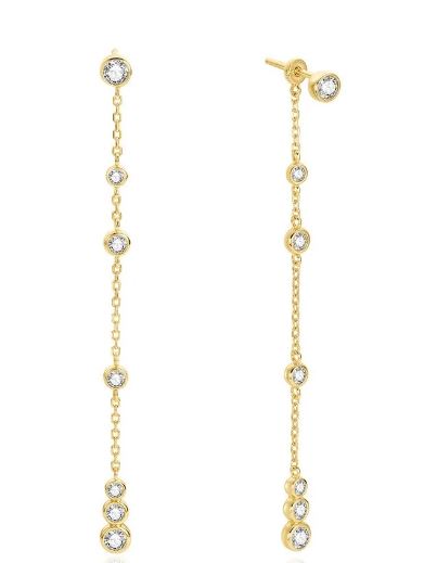 Ania Haie Gold Plated Cubic Zirconia Bzl Set Stn Drop Earrings