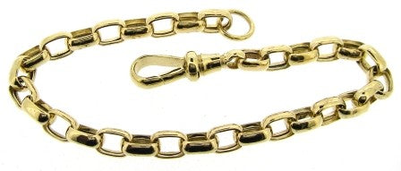 Vintage 9ct Yellow Gold Oval Link Bracelet 7.5'