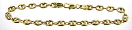 Vintage 9ct Yellow Gold Anchor Link Chain 7.5'