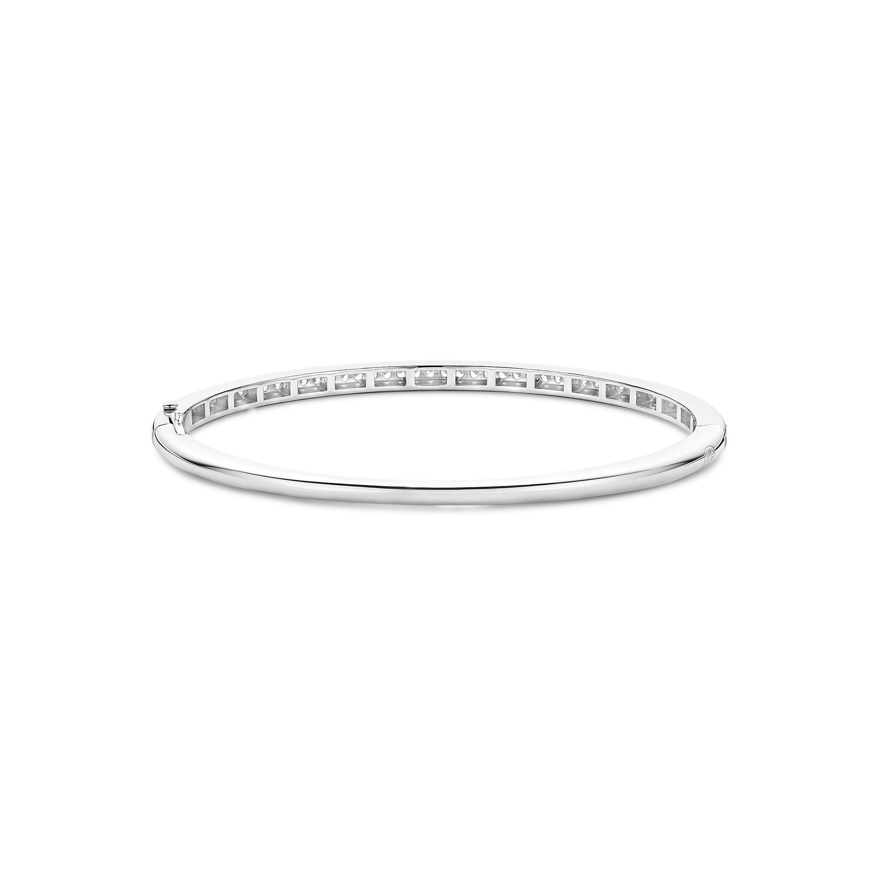 Ti Sento Sterling Silver Cubic Zirconia Bangle - M