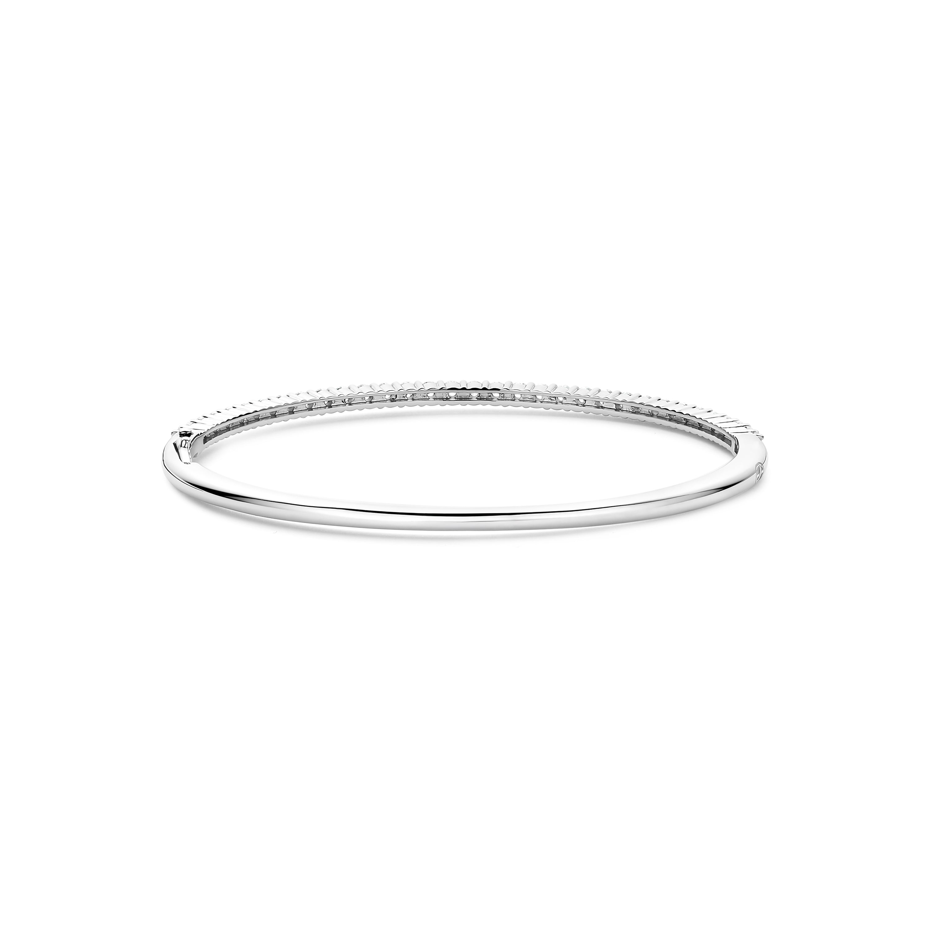 Ti Sento Sterling Silver Cubic Zirconia Bangle - M