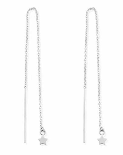 ChloBo Sterling Silver Dream Achiever Pull Through Earrings