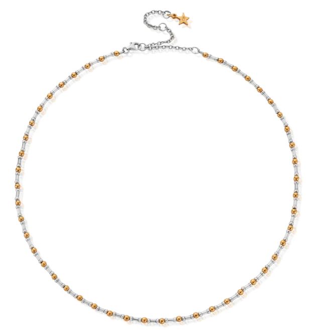 ChloBo Sterling Silver And Yellow Gold Plated Rhythm Of Water Necklace 40-45cm