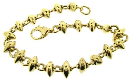 Vintage 9ct Yellow Gold Fancy Link Bracelet 8'