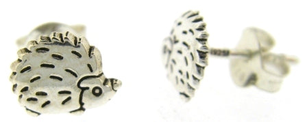 Sterling Silver Hedgehog Stud Earrings