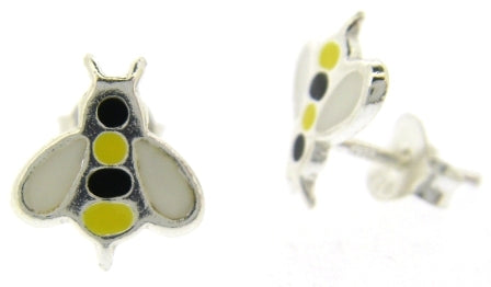 Sterling Silver Bee Stud Earrings