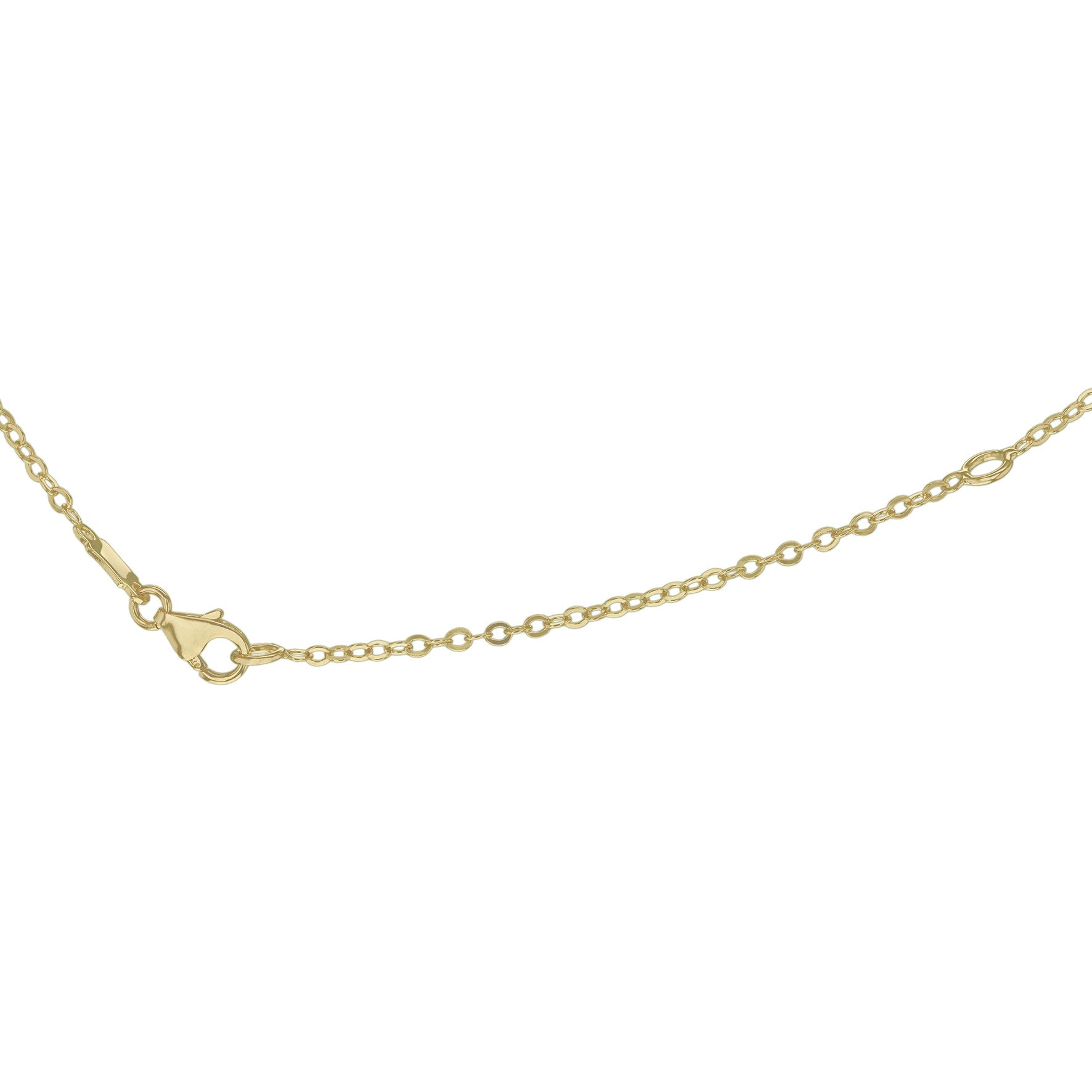 9ct Yellow Gold 5 Station Rambo Necklace 16 Inch