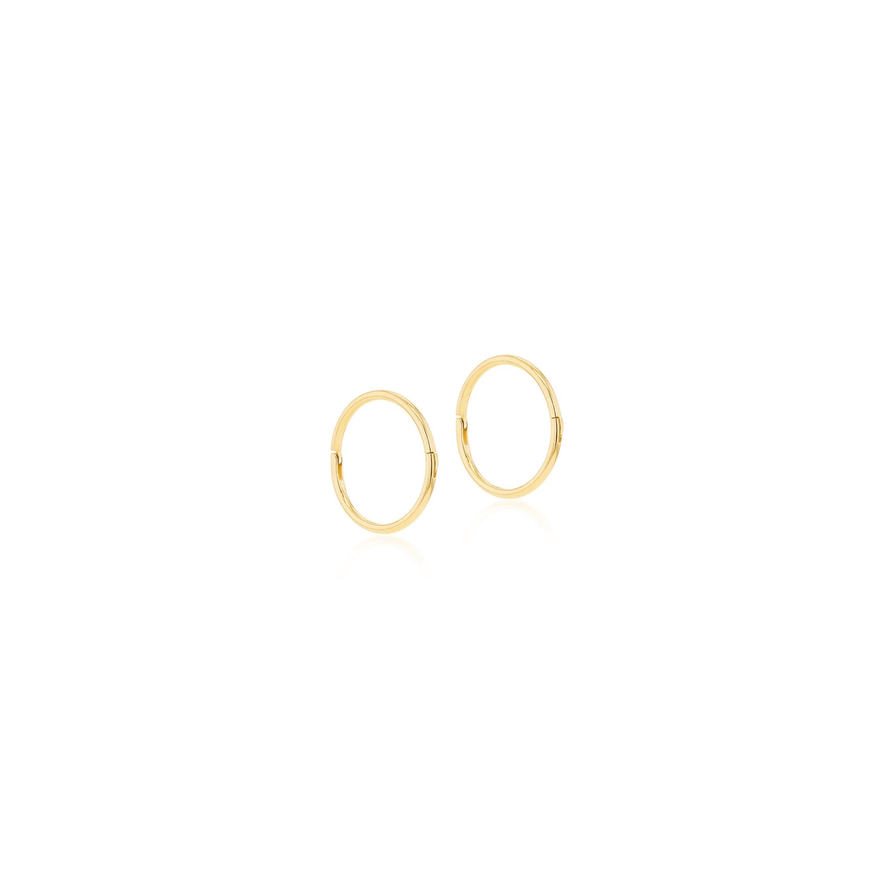 9ct Yellow Gold Hoop Earrings 8mm